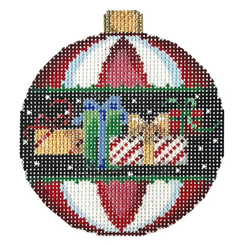 AT CT1804 - Presents Red Stripes Ball Ornament