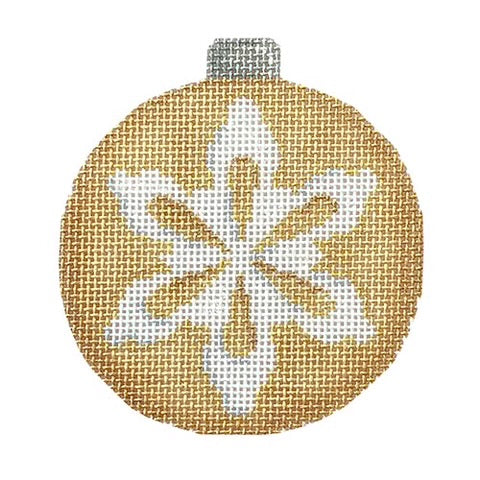 AT CT1814G - Snowflake on Red Ball Ornament