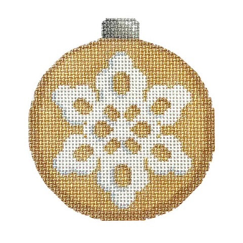 AT CT1815G - Snowflake on Gold II Ball Ornament