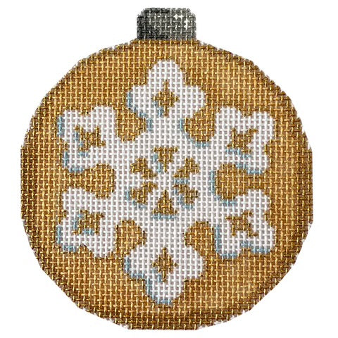 AT CT1816G - Snowflake on Gold III Ball Ornament