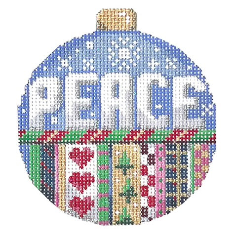 AT CT1823 - Peace Stripes Ball Ornament - Large