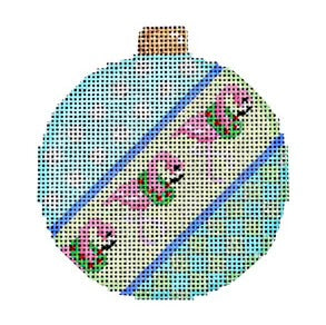 AT CT1837 - Dots Flamingos Checks Ball Ornament