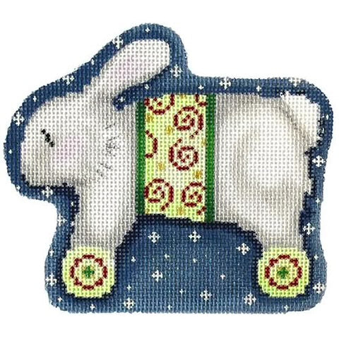 AT CT2060 - White Bunny on Wheels Ornament