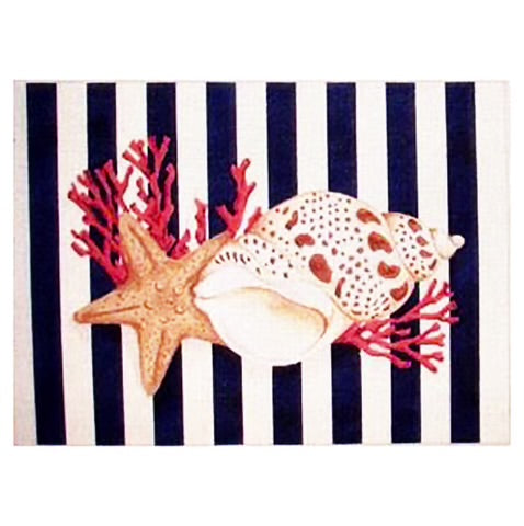 AT D0717 - Shell Starfish Oblong Stripes