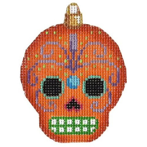 AT EE1452 - Sugar Skull Ornament Orange