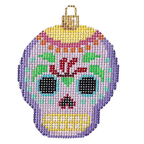 AT EE1455 - Sugar Skull Ornament Purple