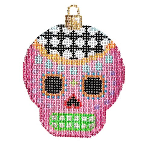 AT EE1456 - Sugar Skull Ornament Pink