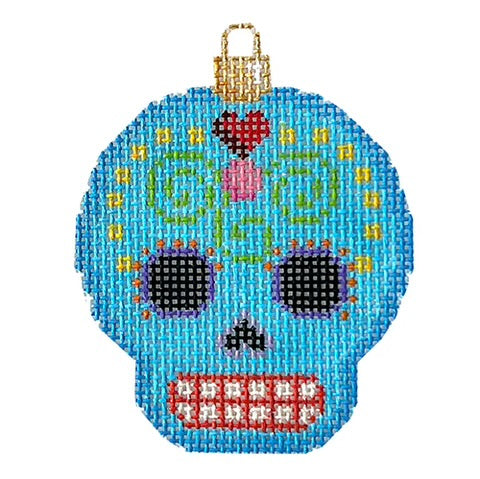 AT EE1457 - Sugar Skull Ornament Blue