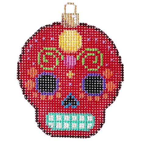 AT EE1458 - Sugar Skull Ornament Red