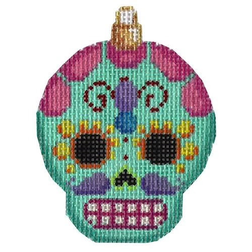 AT EE1459 - Sugar Skull Ornament Turquoise