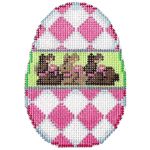 AT EG320 - Pink Harlequin Bunny Egg