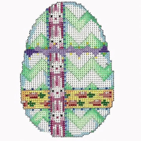 AT EG326 - Chevron Bunnies Carrots Egg