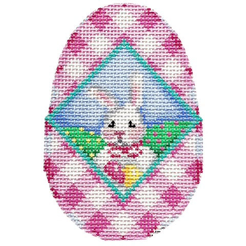 AT EG342 - Bunny with Eggs Gingham Egg