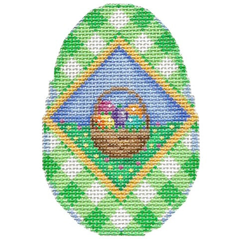 AT EG343 - Egg Basket Gingham Egg