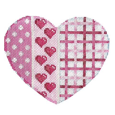 AT HE1003 - Dot Hearts Woven Large Heart