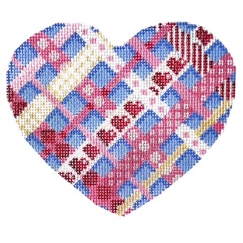 AT HE1009 - Woven Ribbon Large Heart