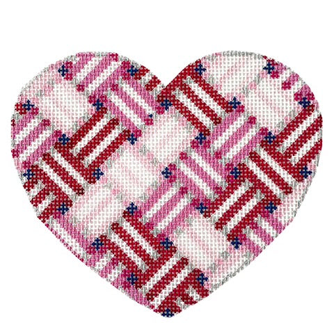 AT HE1011 - Woven Ribbon Large Heart