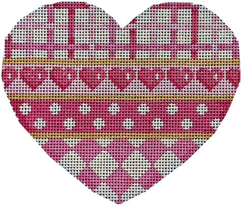 AT HE1016 - Horizontal Patterns Large Heart