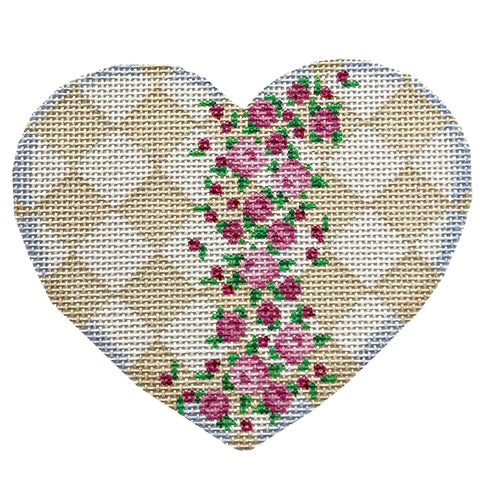 AT HE1022 - Rosebud Harlequin Large Heart