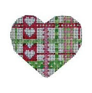 AT HE629 - Pink Green Ribbon Mini Heart