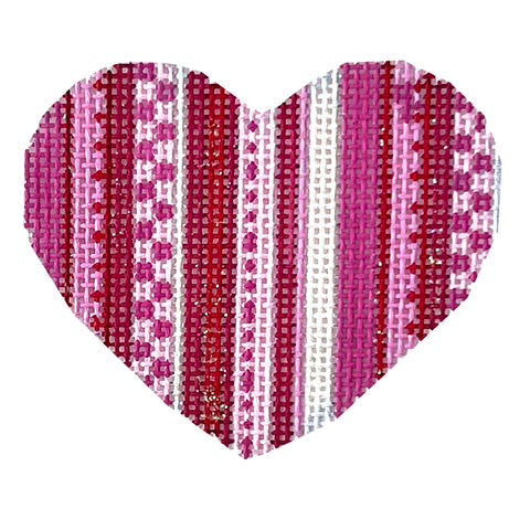 AT HE678 - Multi Stripe Pink Mini Heart