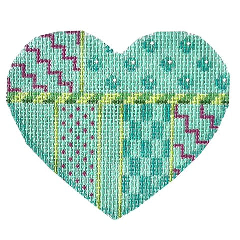 AT HE806 - Turquoise Patterns Heart