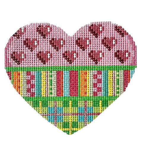 AT HE807 - Hearts Stripes Plaid Heart