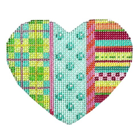 AT HE809 - Plaid Coin Dot Stripes Heart