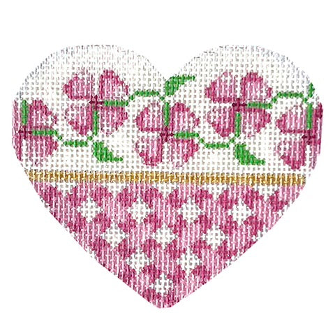 AT HE814 - Pink Floral Lattice Heart