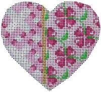AT HE816 - Pink Fretwork Floral Heart