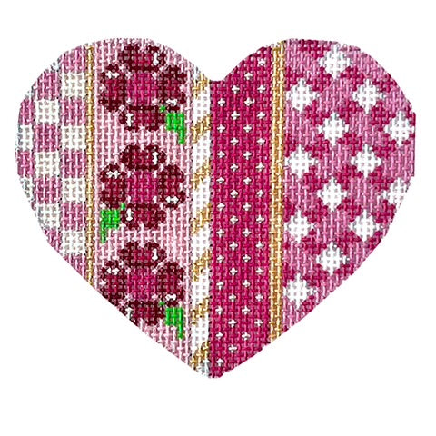 AT HE817 - Pink Vertical Patterns Heart