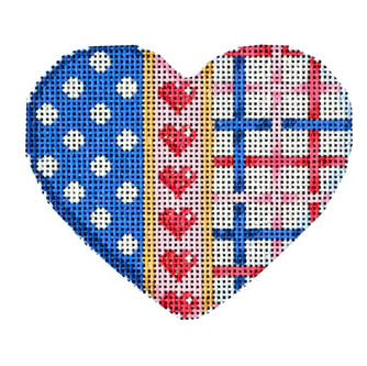 AT HE838 - Polka Dots Hearts Lattice Heart