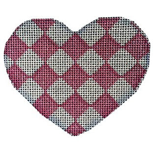 AT HE845P - Pink Harlequin Heart