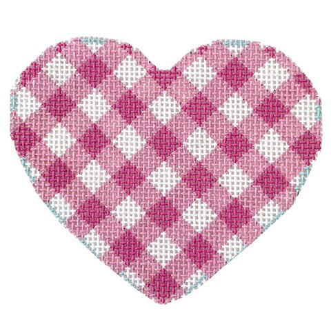 AT HE855LP - Light Pink Gingham Heart