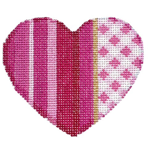 AT HE863 - Pink Ombre Gingham Medium Heart