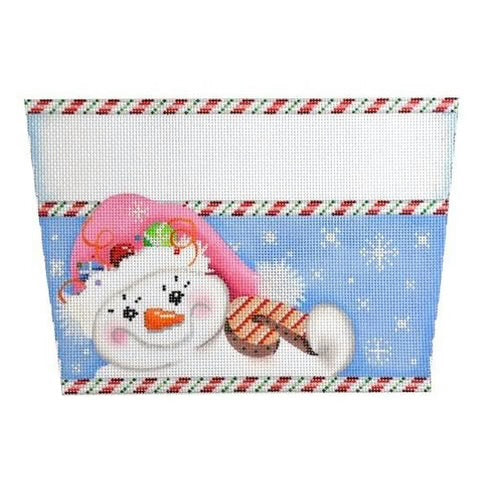 AT ST816 - Pink Hat Snowlady Stocking Cuff