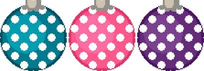 CO27E - Polka Dot Ornament - Pink