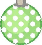 CO27G - Polka Dot Ornament - Lime Green