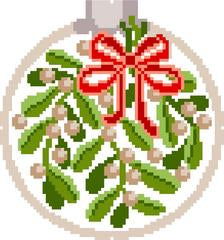 CO33B - Mistletoe Ornament - White