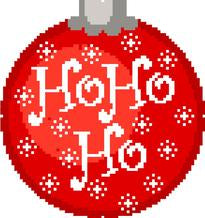 CO36A - Ho Ho Ho Ornament - Red