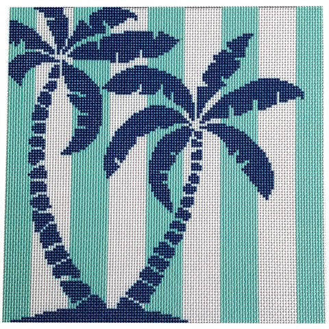 NTG TS074 - Palm Tree Stencil on Aqua