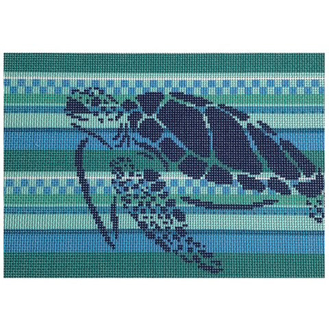 NTG TS081 - Sea Turtle Stencil Stripes Clutch