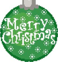 CO38C - Merry Christmas Ornament - Green