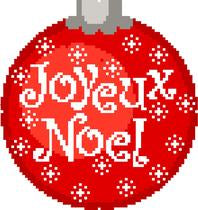 CO39A - Joyeux Noel Ornament - Red