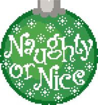 CO41C - Naughty or Nice Ornament - Green