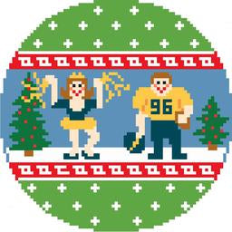 CTT2H - Cheerleader and Football Player Ornament