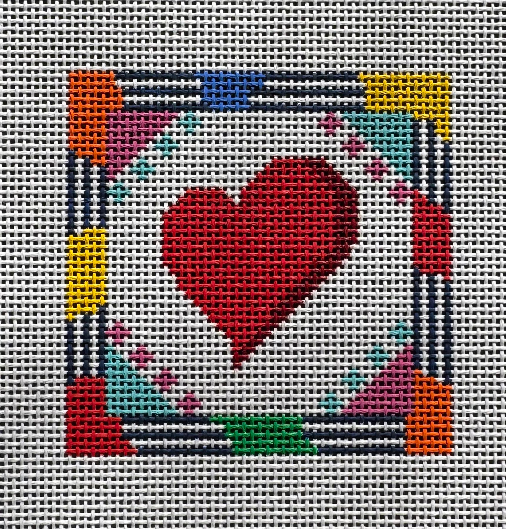 A550 - Colorful Heart Square