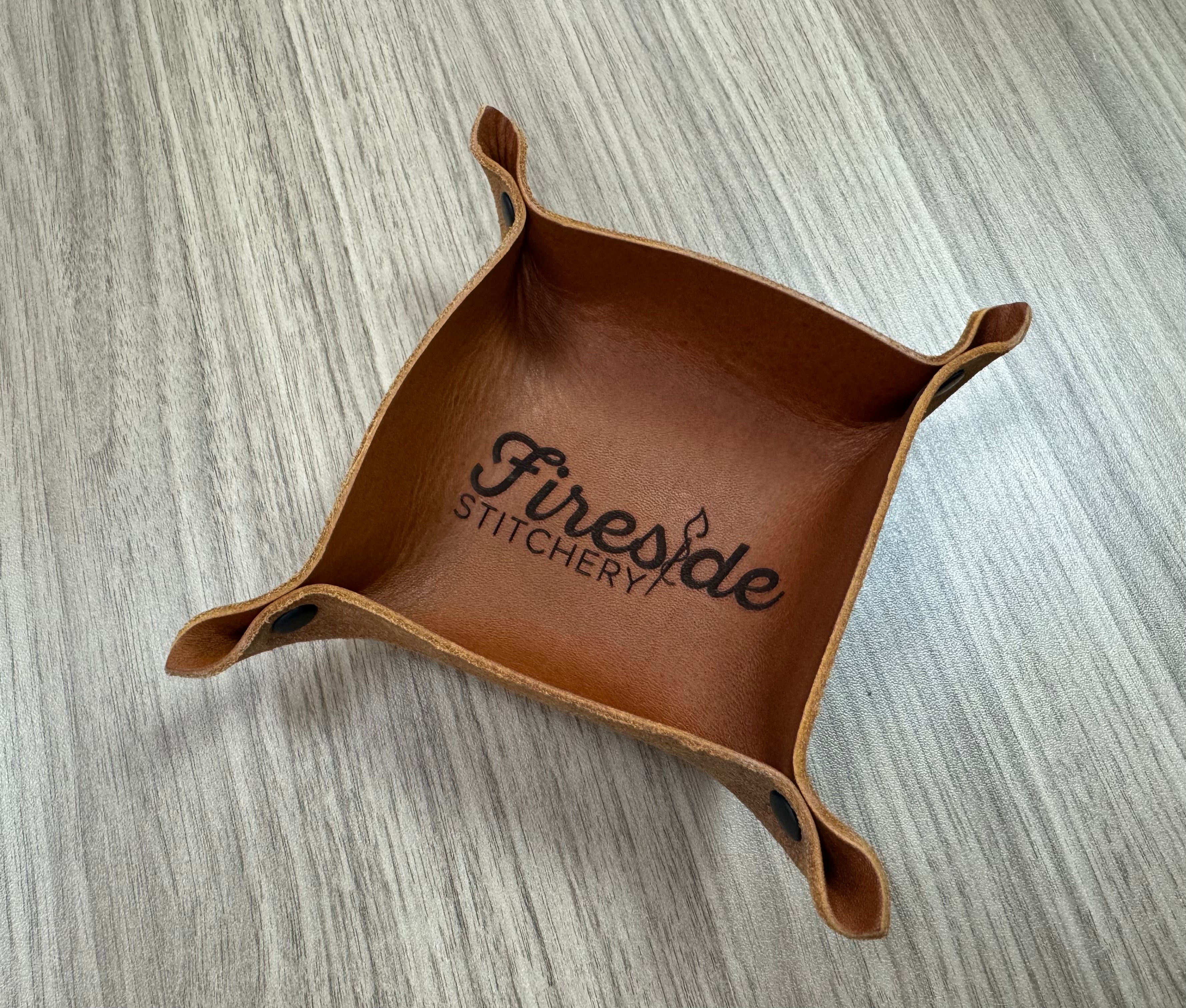 Leather Tray - Fireside Stitchery