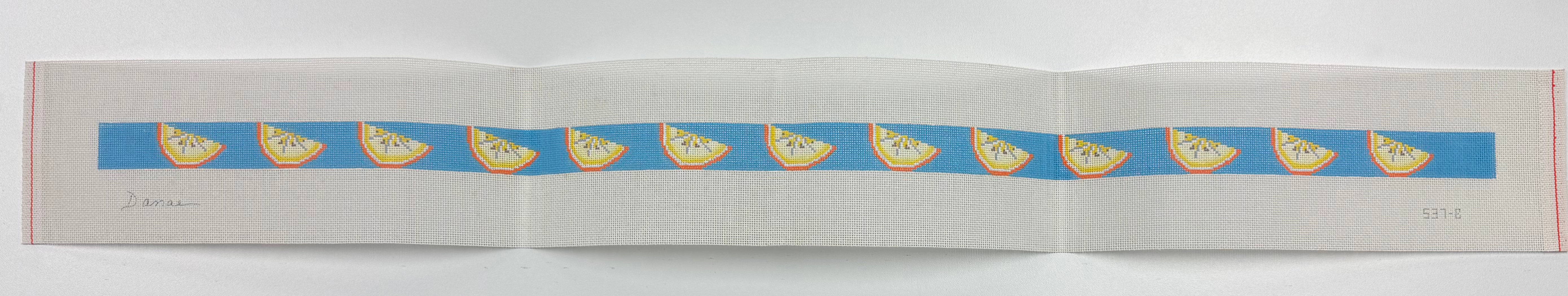 537-B - Orange Wedge Belt - blue