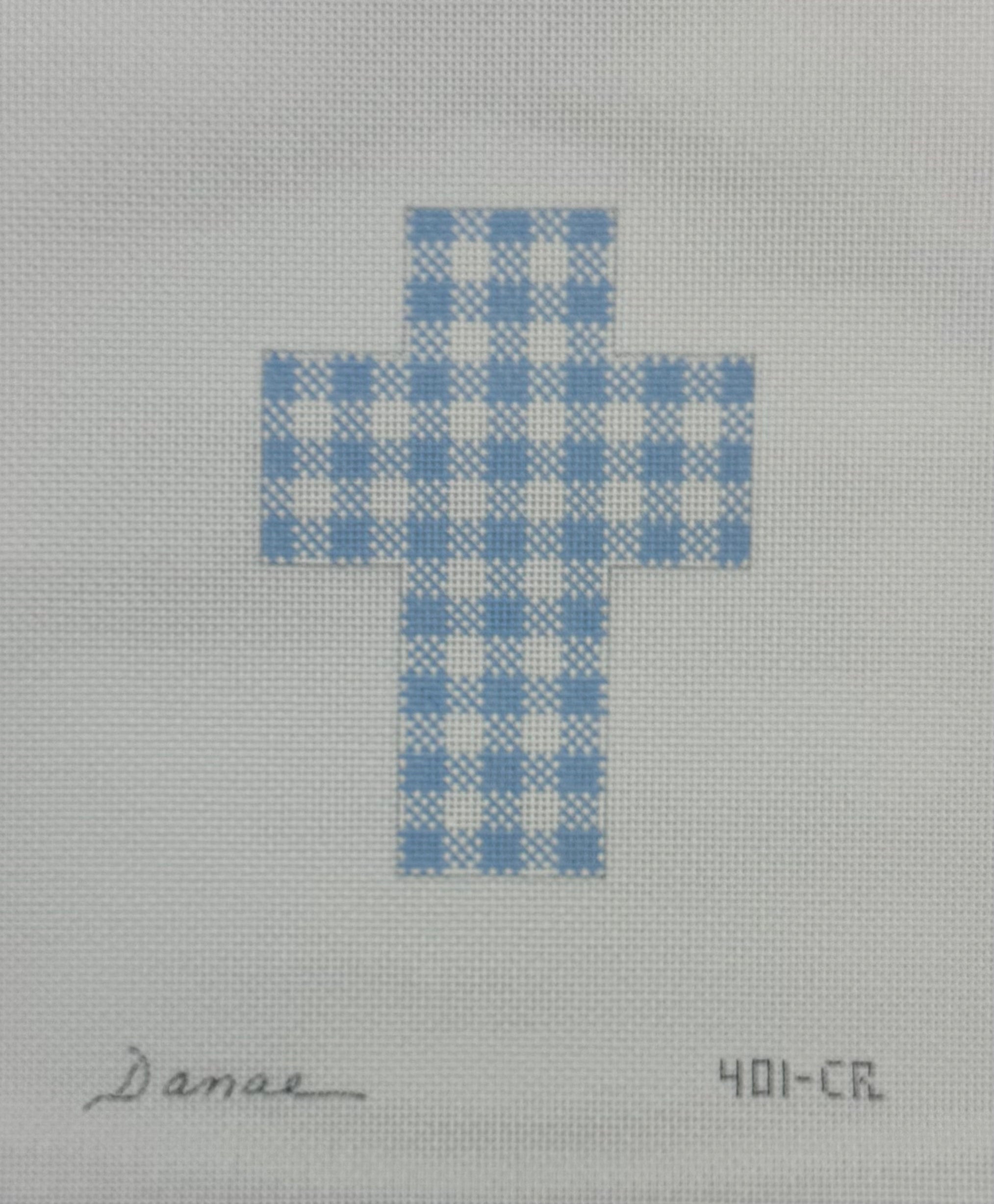 401CR - Blue Checkered Cross